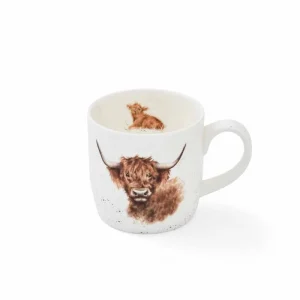 Wrendale Designs Highland Cow Beker - Fine Bone China - 300 ml